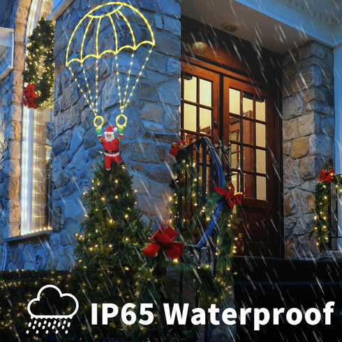 LED Christmas Parachute Lights with Santa Claus